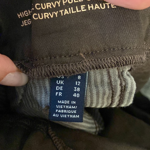 Land’s End brown high rise curvy pull on legging size 8 - Picture 7 of 7